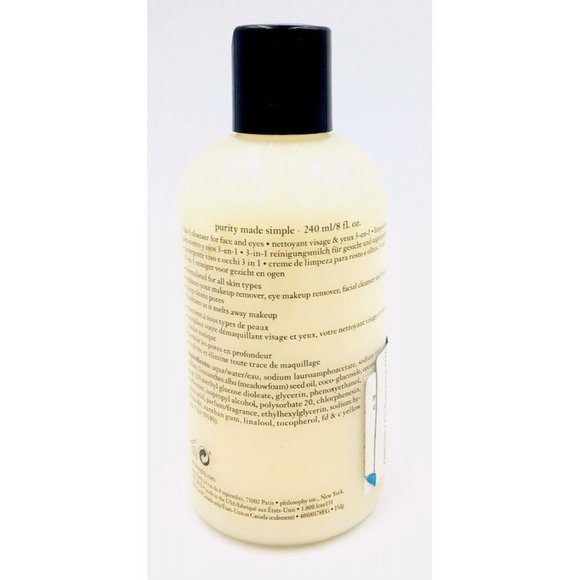 PHILOSOPHY PURITY MADE SIMPLE 3-IN-1 CLEANSER FOR FACE & EYES, 8 oz. - Picture 2 of 5